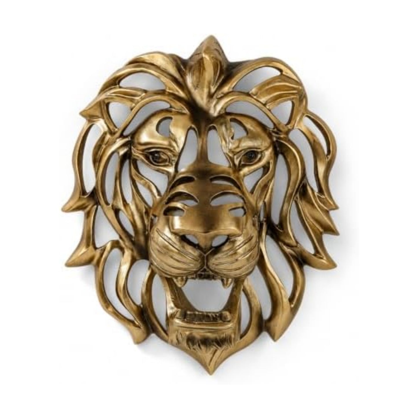 UITWMKTG Gold Lion Head Wall Decor - Modern Animal Wall Sculpture, Lion Wall Art for Living Room, Bedroom, Office, Gold