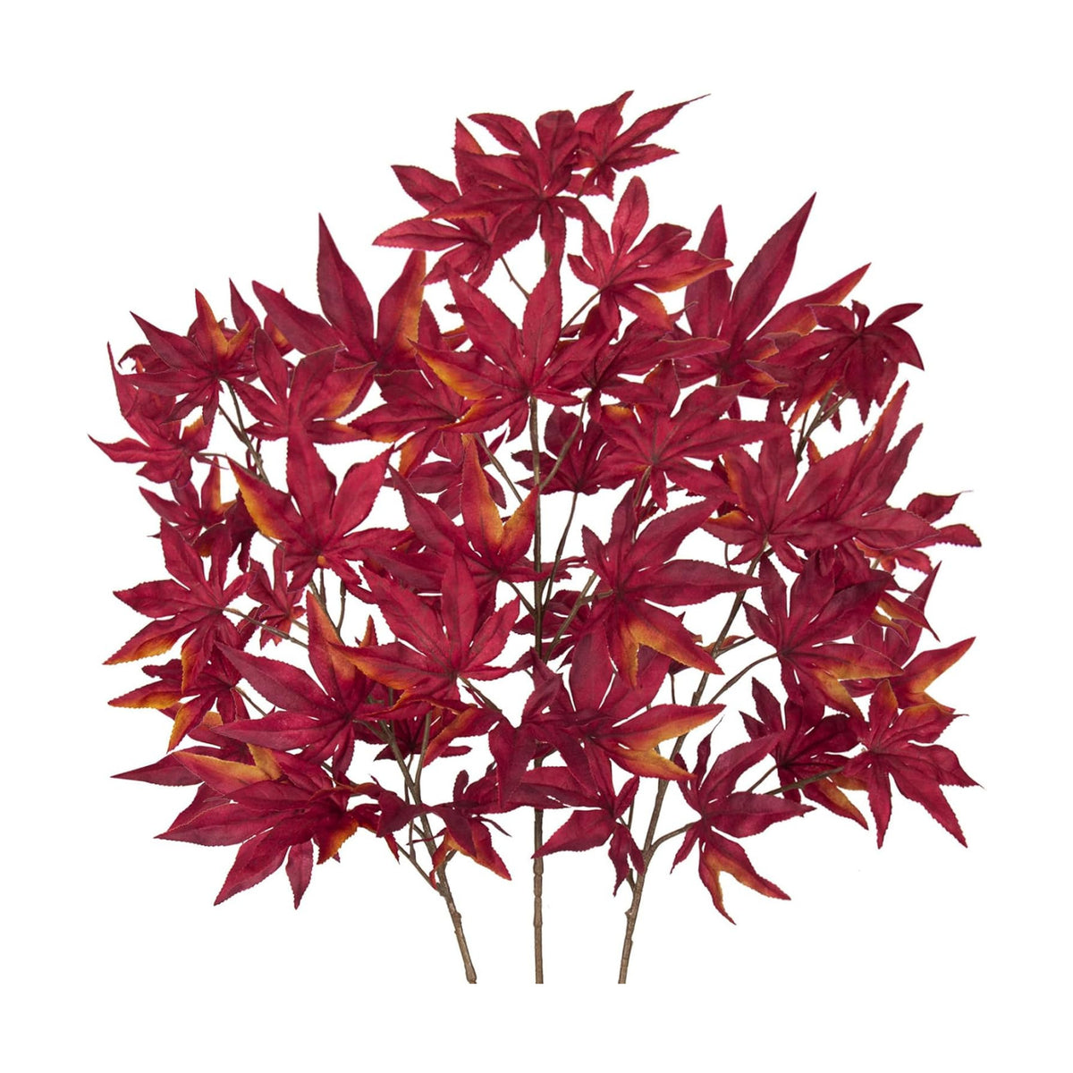 DILATATA 30 inch Artificial Maple Leaves Branch Fake Maple Shrubs Faux Fall Branches for Home Floral Arrangement Autumn Festival Thanksgiving Fall Leaf Decor