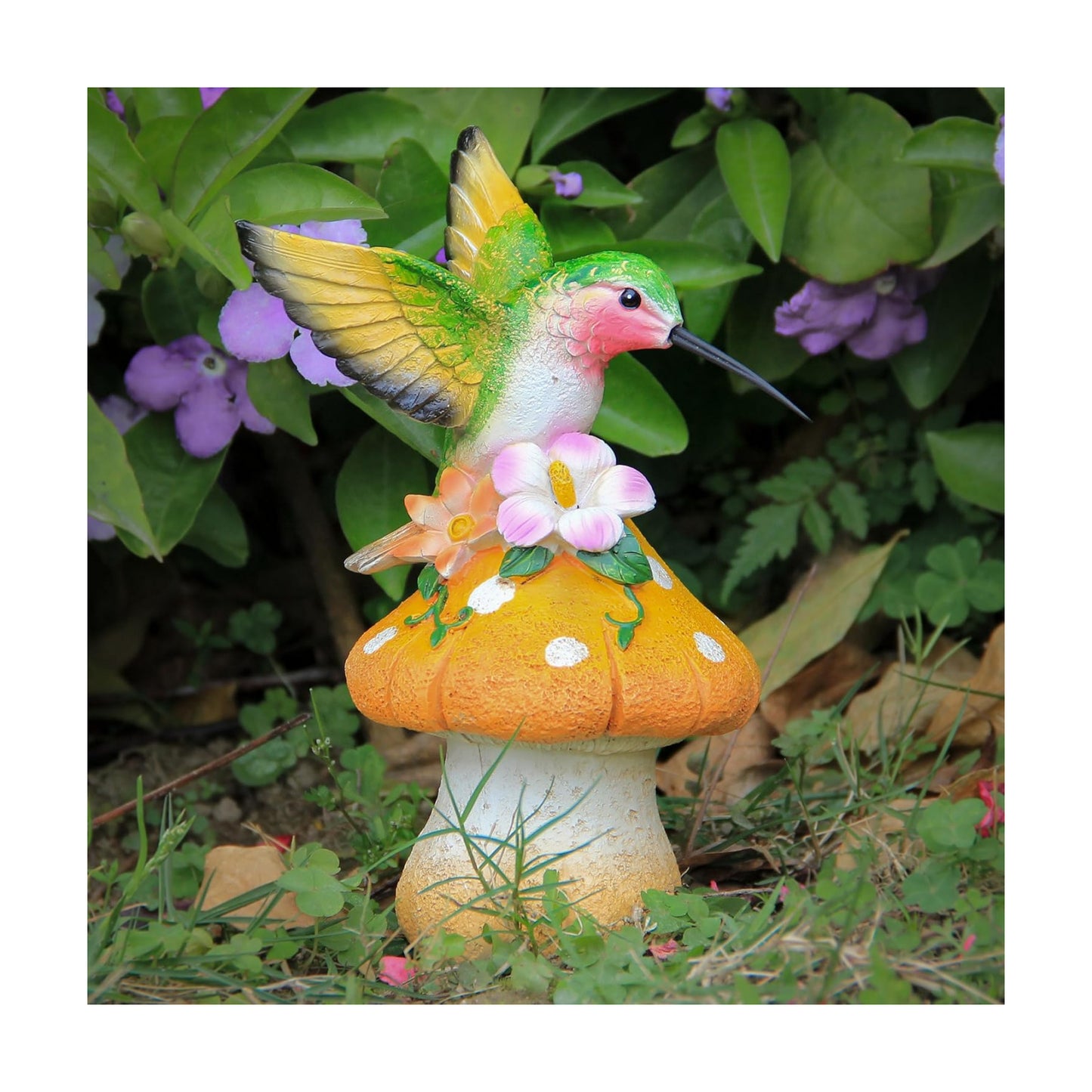 Hummingbird Statue / Hummingbird Stand on Mushroom