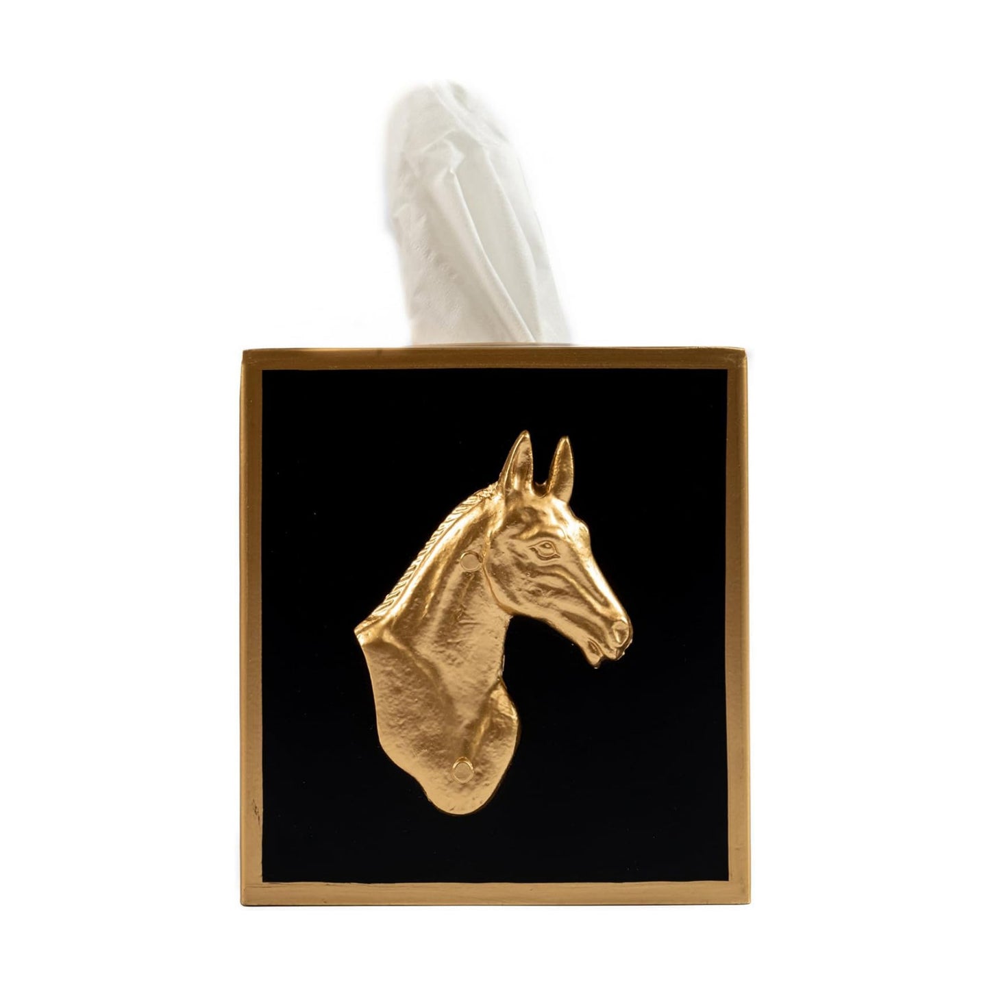 Jaye’s Studio Decorative Tissue Box Cover / Black Horse / Regency