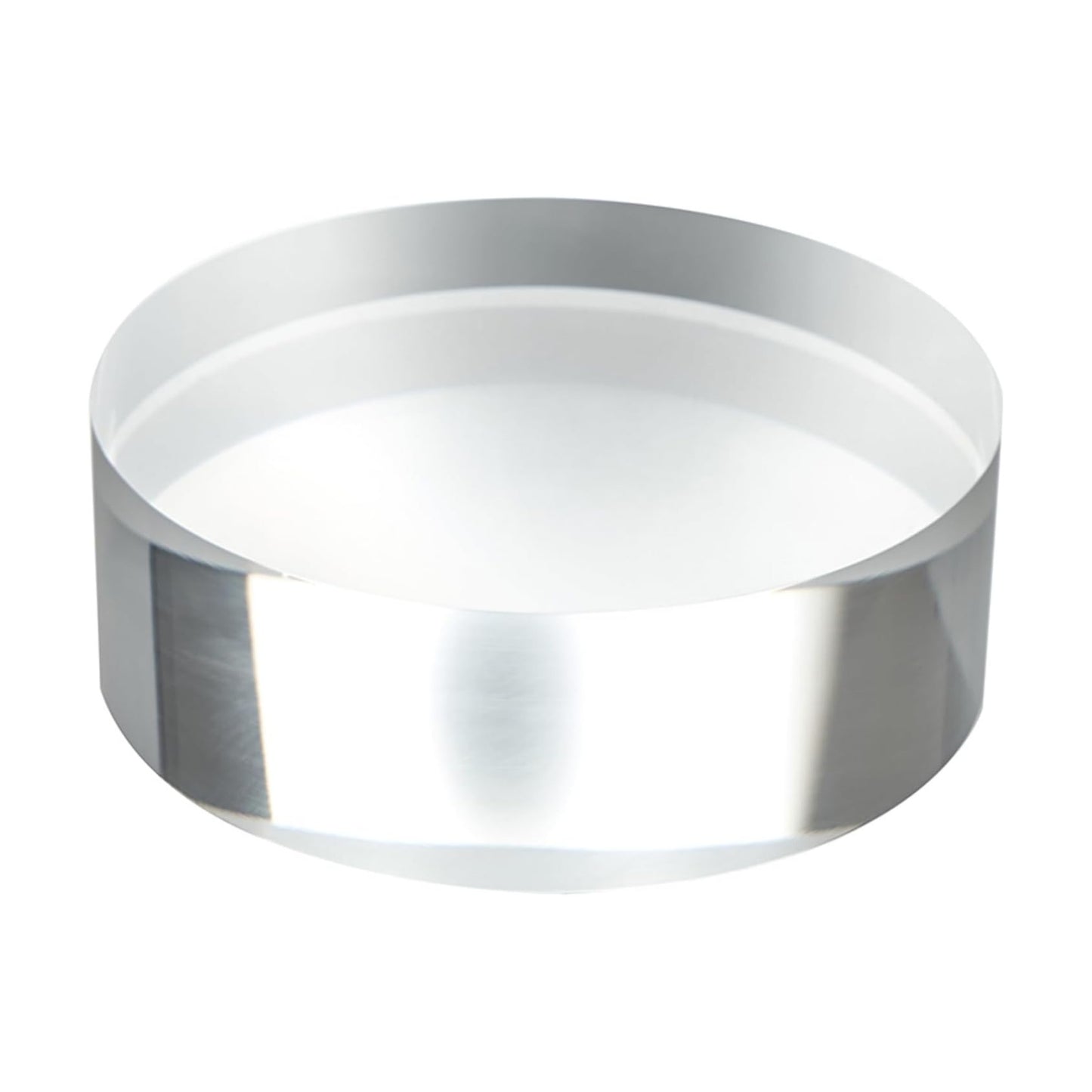 Thickness Diameter Acrylic Disc Display Block Polished Round Pedestal Stand / 5in / Clear / 5 x 2