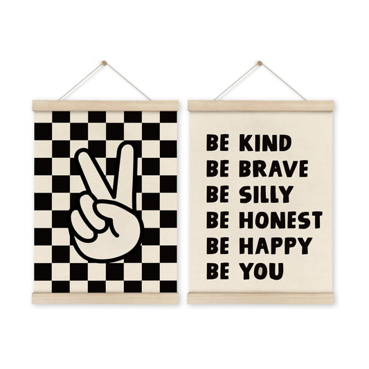 Wooden Frames / Boys Room Wall Decor Poster Hanger Frame / 12 x 16 / Black / Set of 2