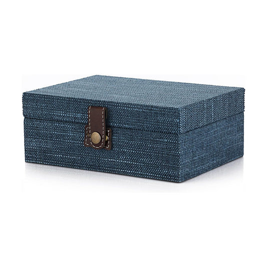 Wooden Decorative Trinket Jewelry Box / Medium / Blue