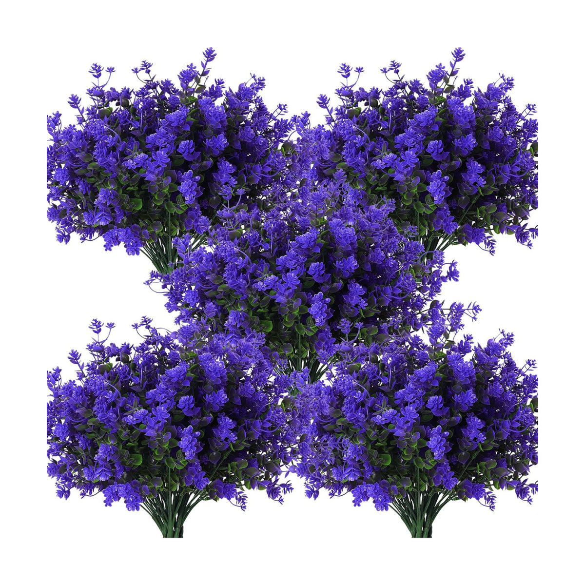 RECUTMS Fake Outdoor Flowers Artificial Purple Flowers Plants,Springs Decor