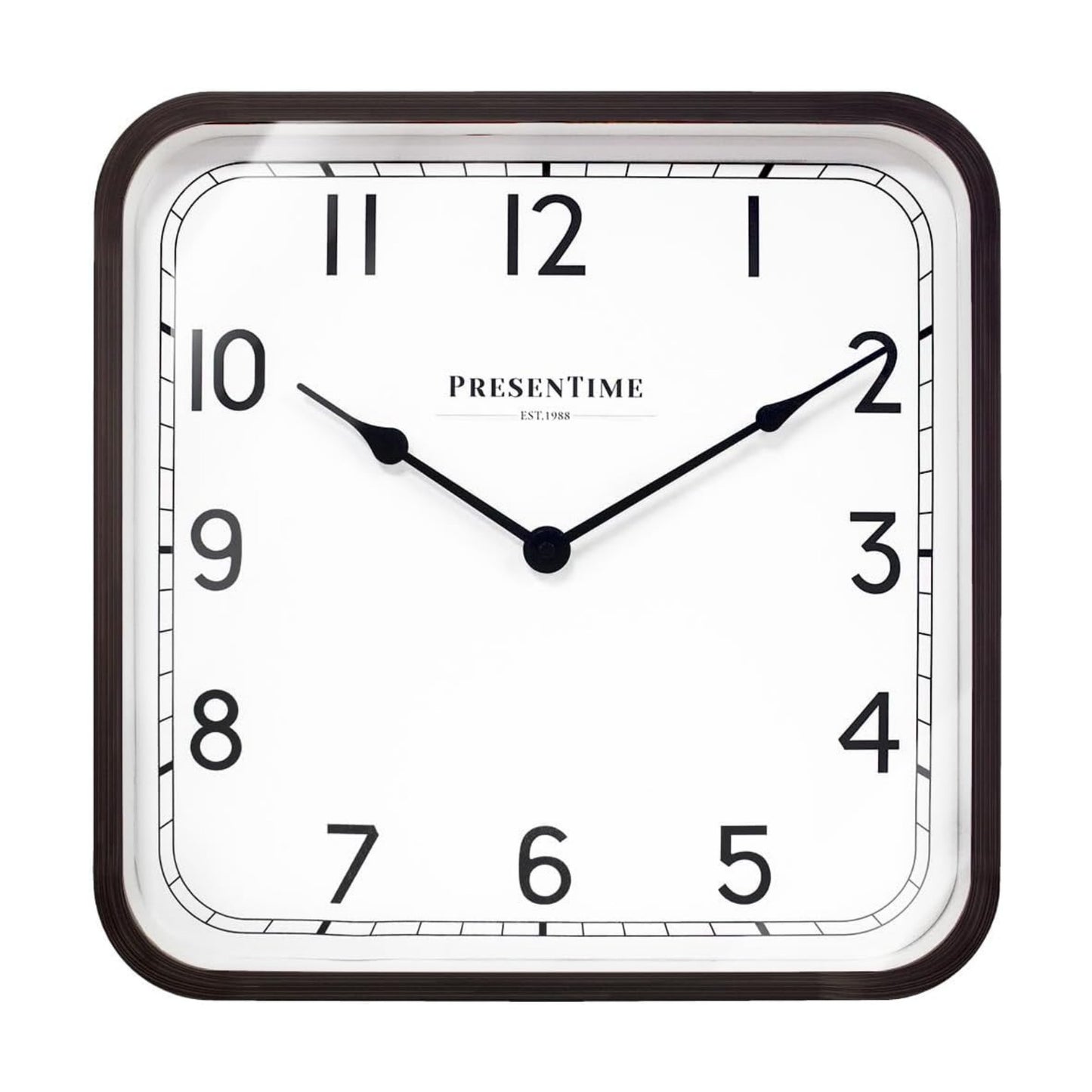 16" Anton Modern Farmhouse Square Clock | Silent No Ticking, Wall Art and Timepiece for Home Decoration/Wall Décor, Oil