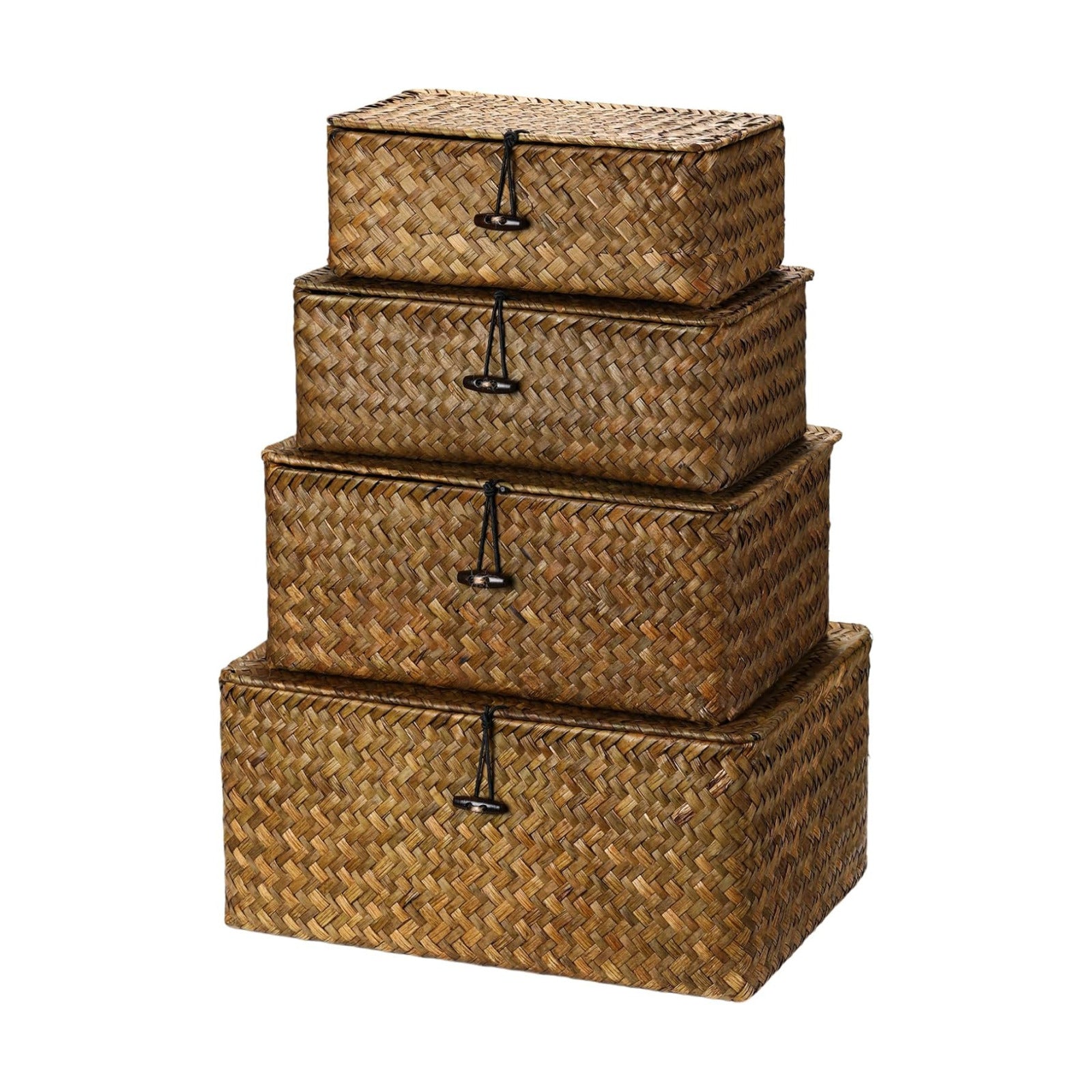 Wicker Storage Baskets Organizer / Retro Color / Set of 4