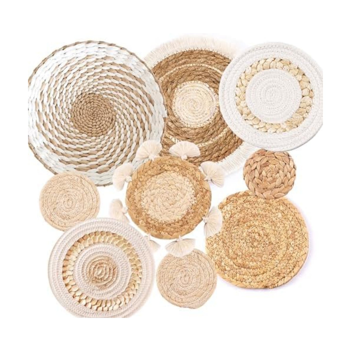 Boho Wall Basket Set / Set of 9
