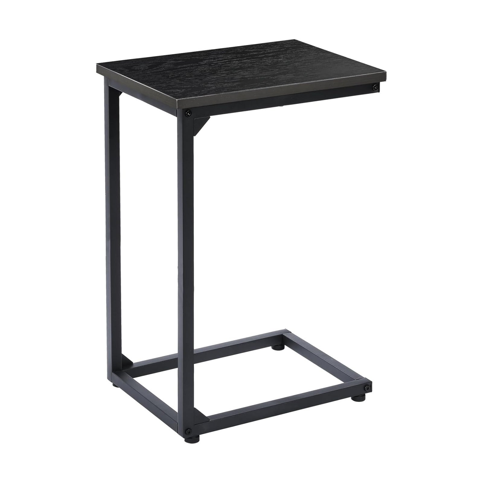 AMHANCIBLE C Shaped End Table, Slide Under Couch Table for Sofa