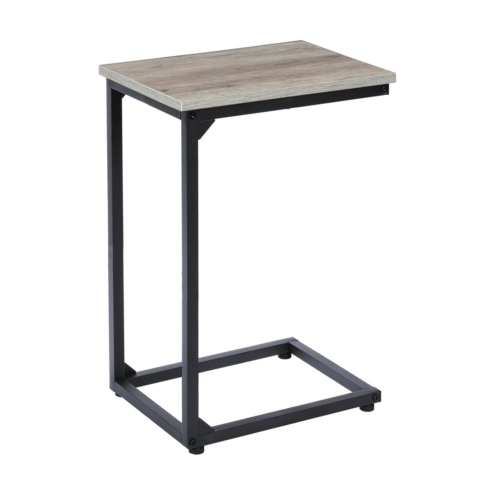 AMHANCIBLE C Shaped End Table, Slide Under Couch Table for Sofa