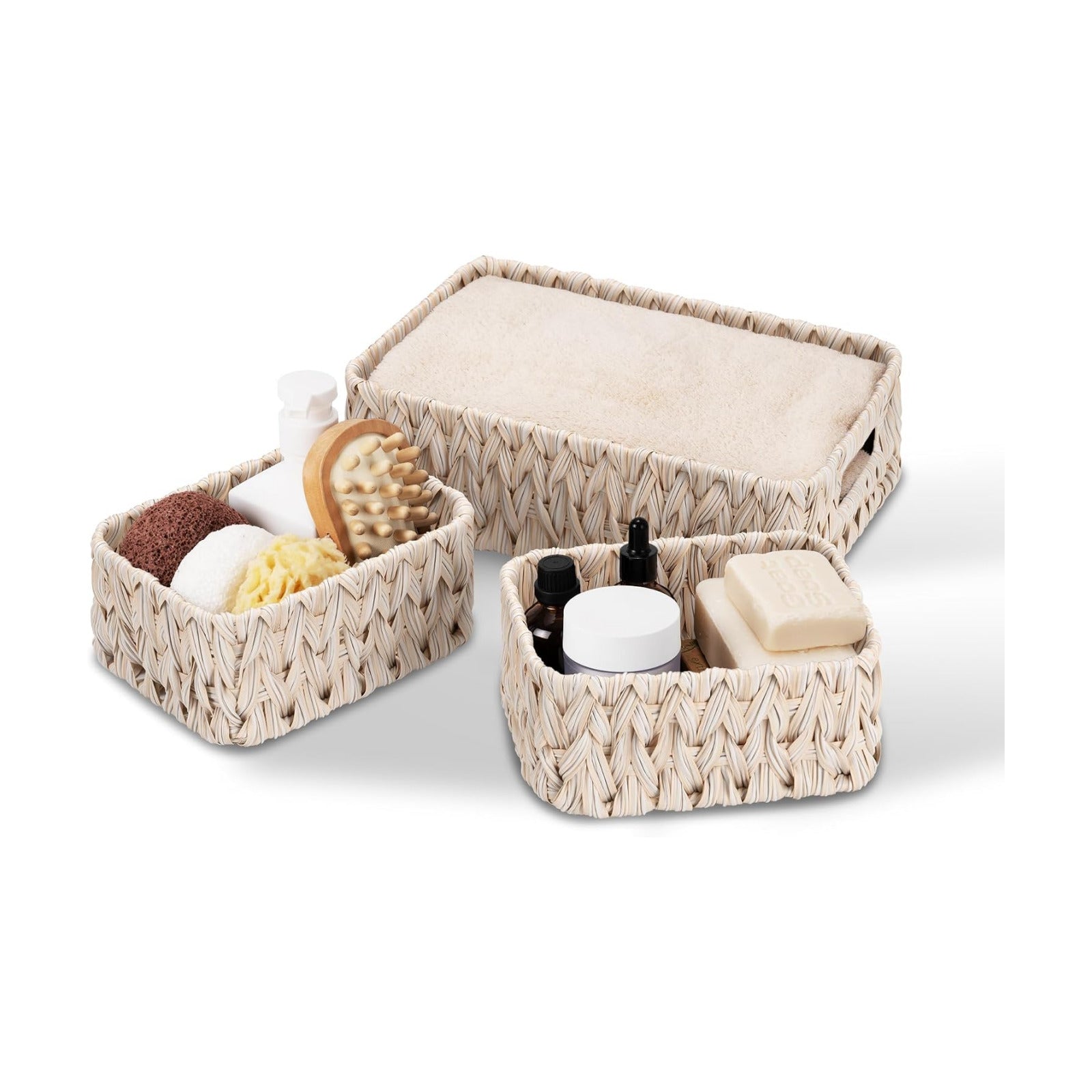 Small Woven Baskets / 2 x 7 / Butter Milk