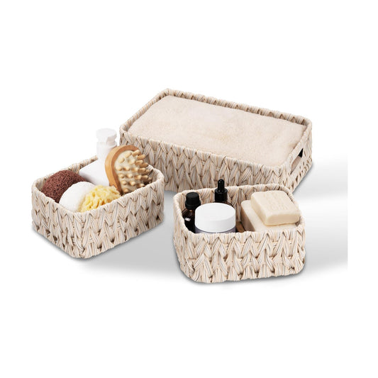 Small Woven Baskets / 2 x 7 / Butter Milk