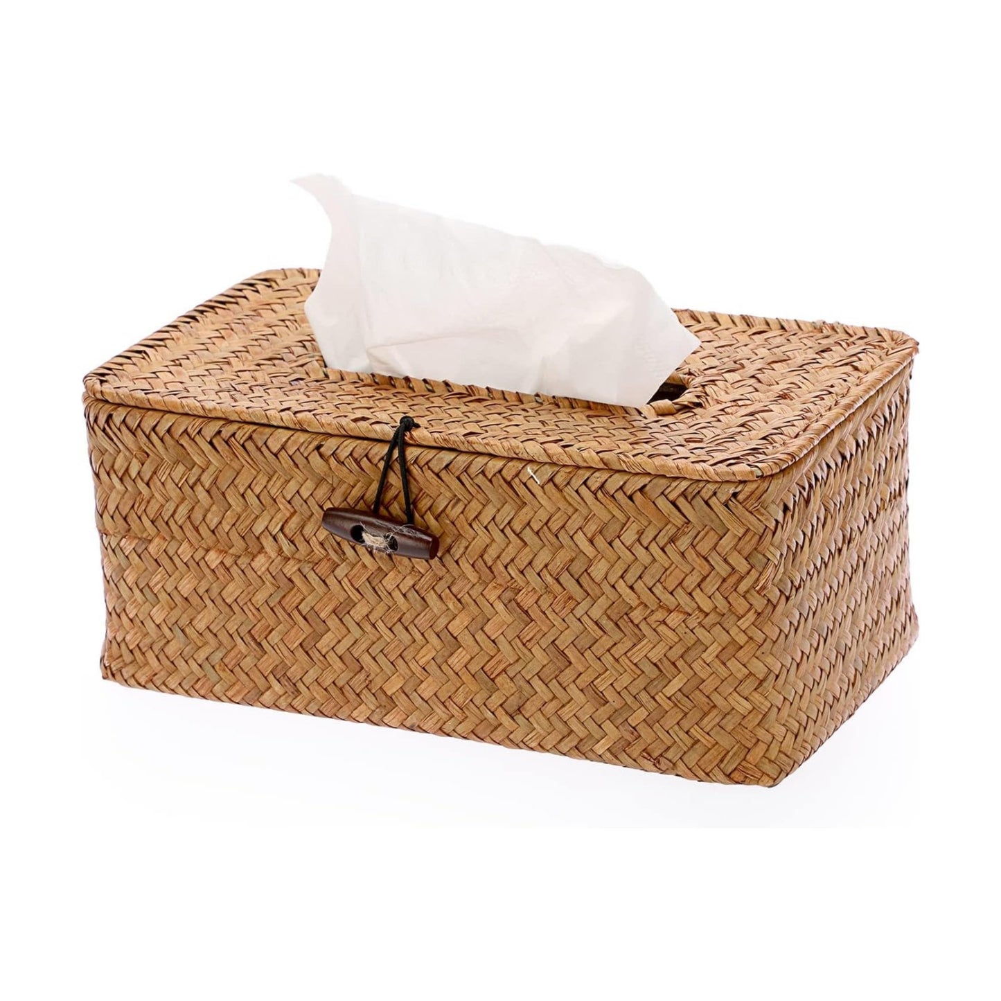 Woven Tissue Box Holder / Caramel