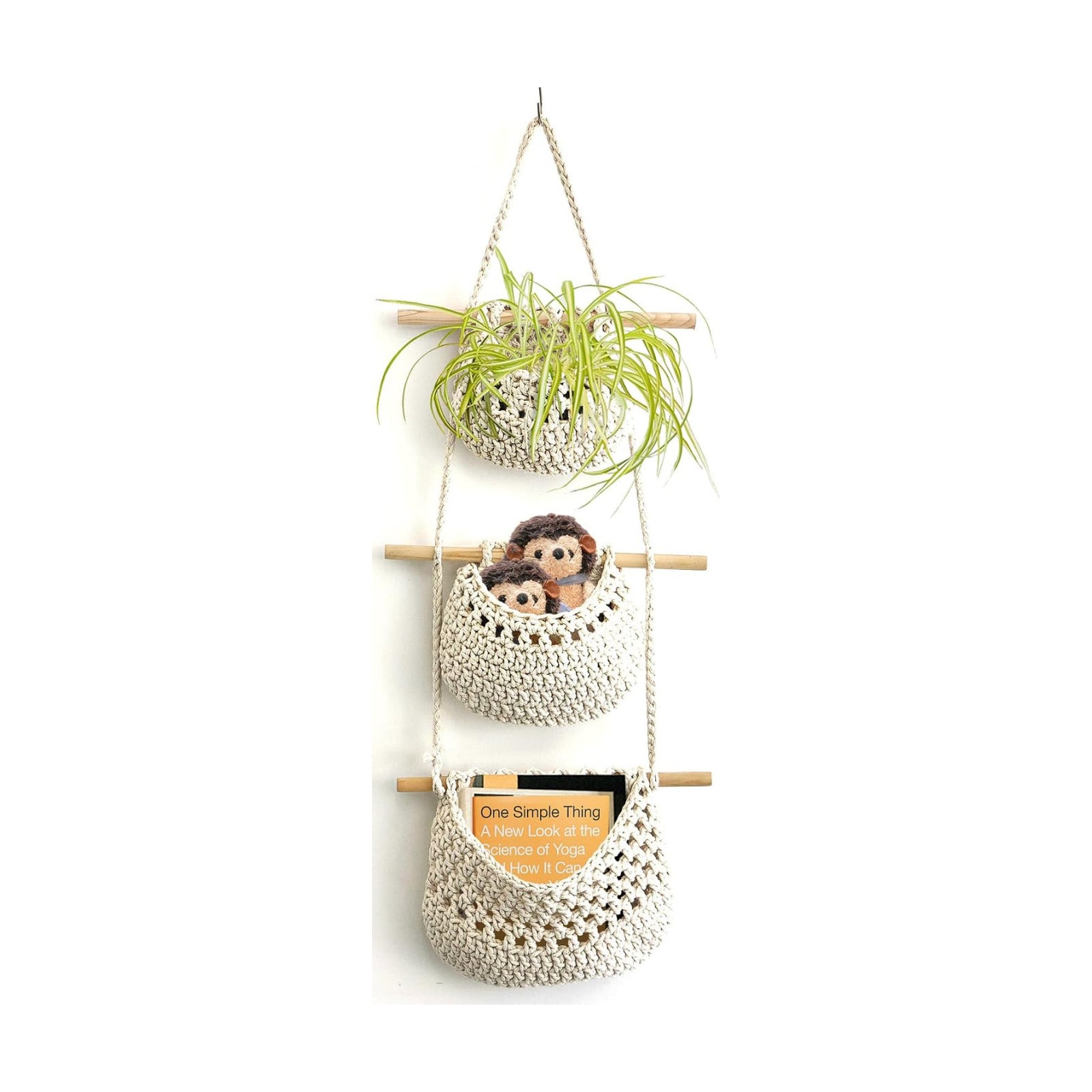 Wall Cotton Hanging Baskets / White