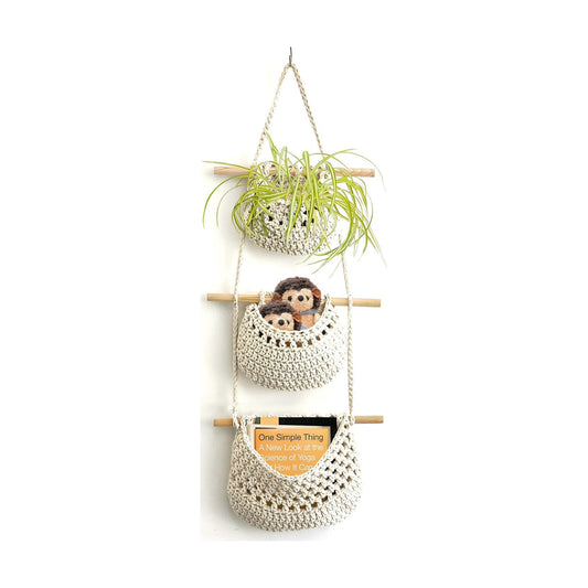Wall Cotton Hanging Baskets / White