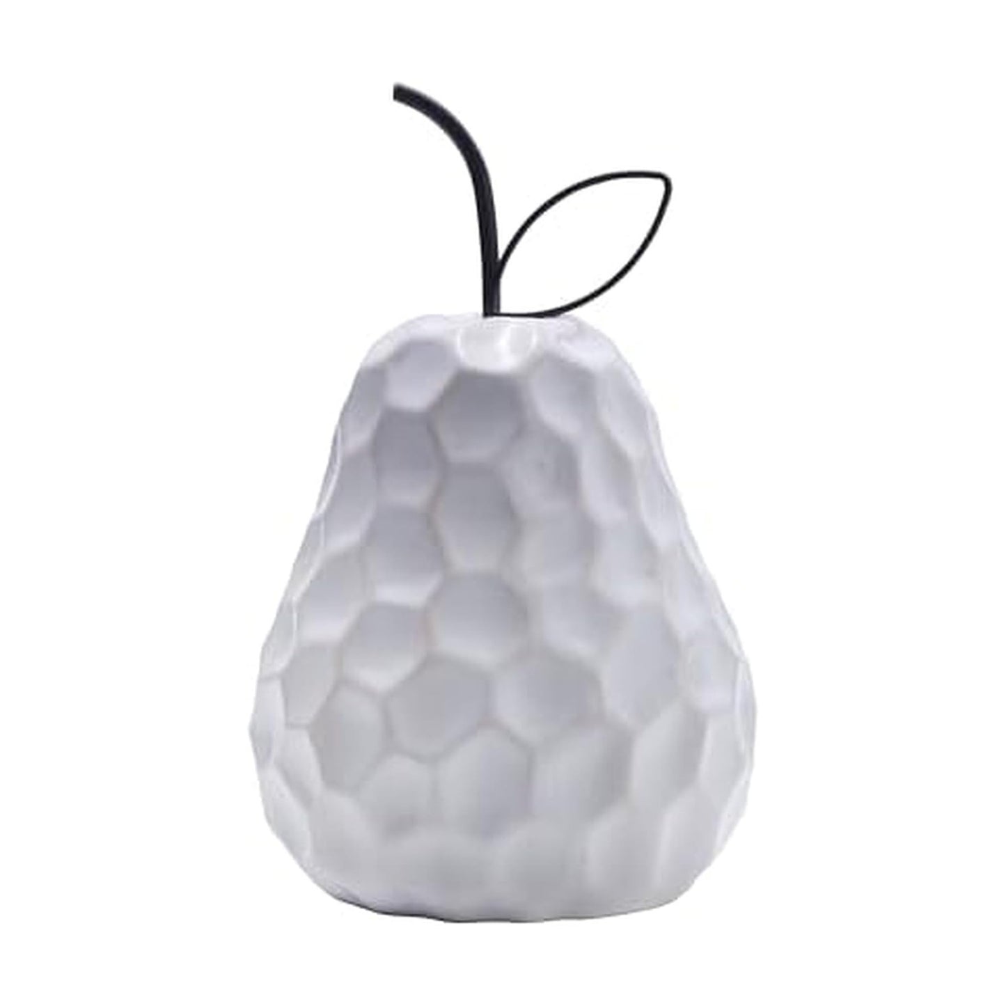 Ceramic Pear Figurine / White / 8 x 5 x 5