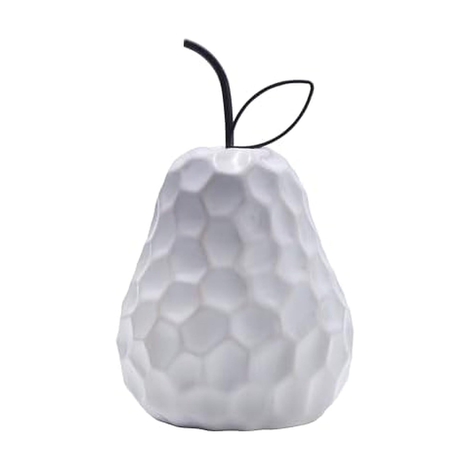 Ceramic Pear Figurine / White / 8 x 5 x 5