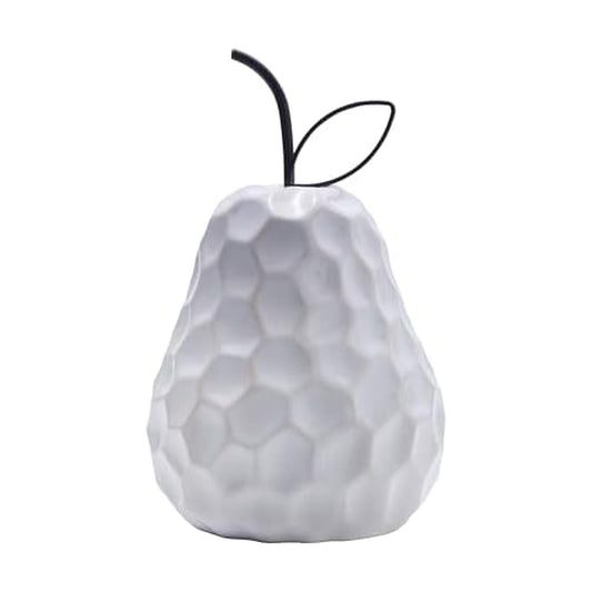 Ceramic Pear Figurine / White / 8 x 5 x 5