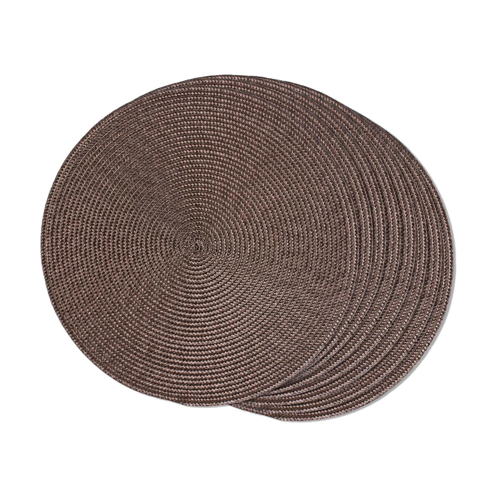 FunWheat Round Braided Placemats Set of 8 Place Mats for Dining Table Woven Washable Non-Slip Table Mats 15