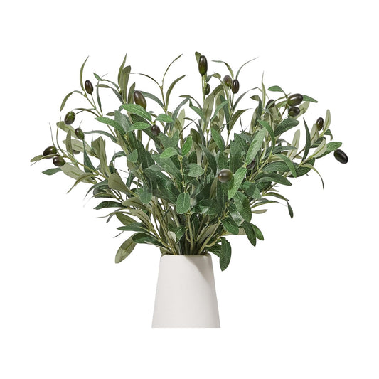 Faux Olive Branches for Vase Fake Plants / Green / Set of 5