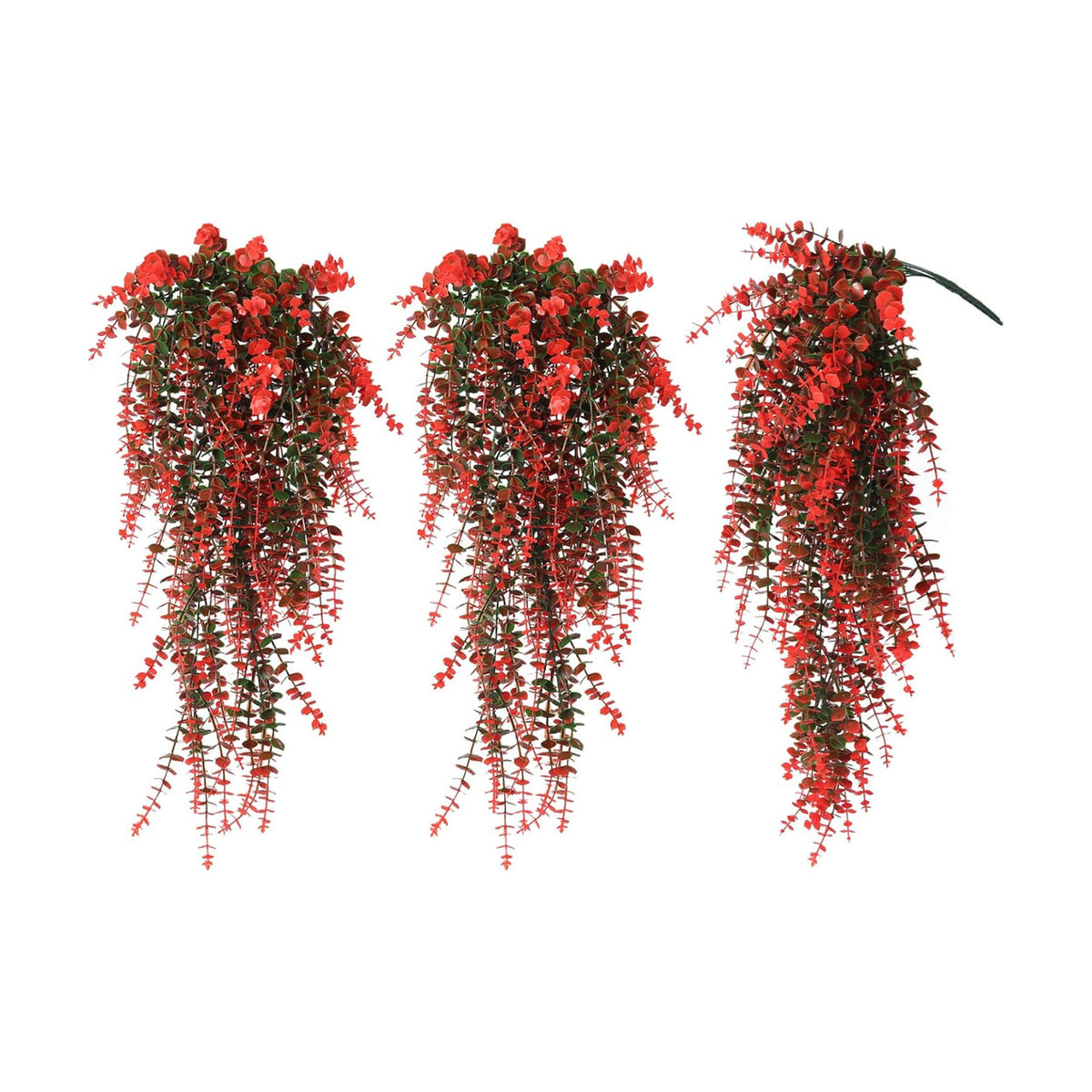 RECUTMS Artificial Monkey Hanging Plants Faux Draping Trailing Greenery 3Pc