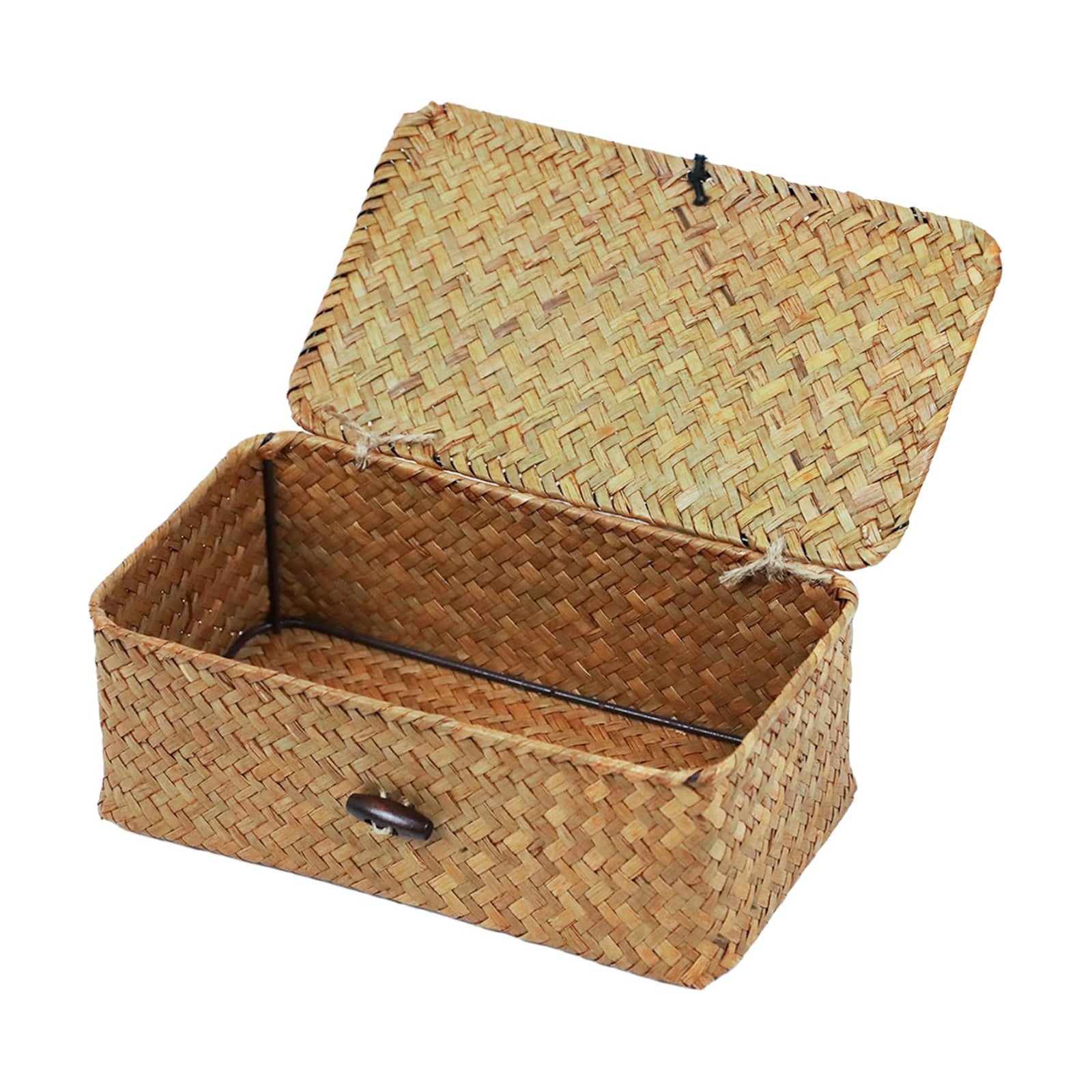 Wicker Storage Basket / Natural / 9.05 x 5.11 x 3.34