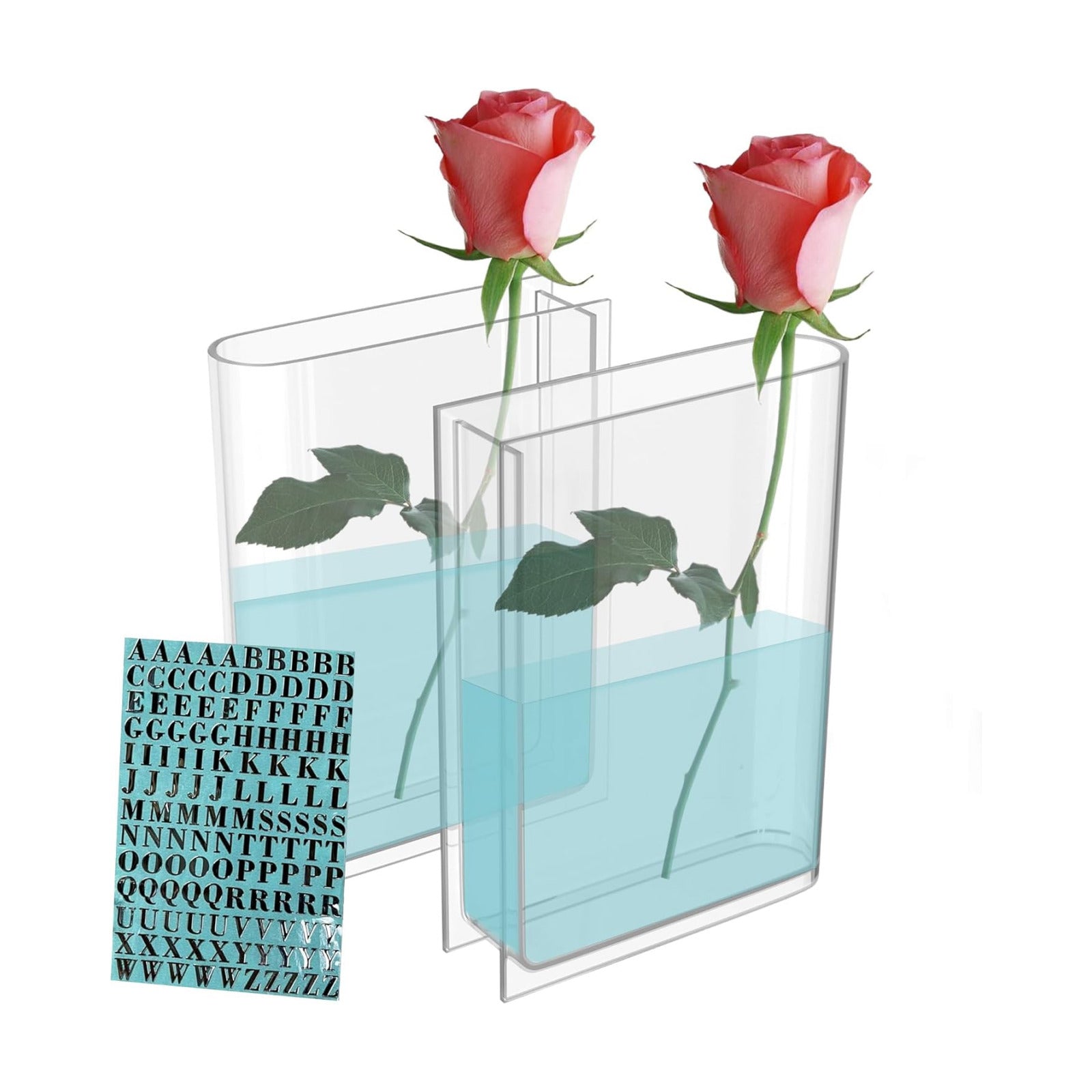 Acrylic Book Vases for Flowers / Set of 2