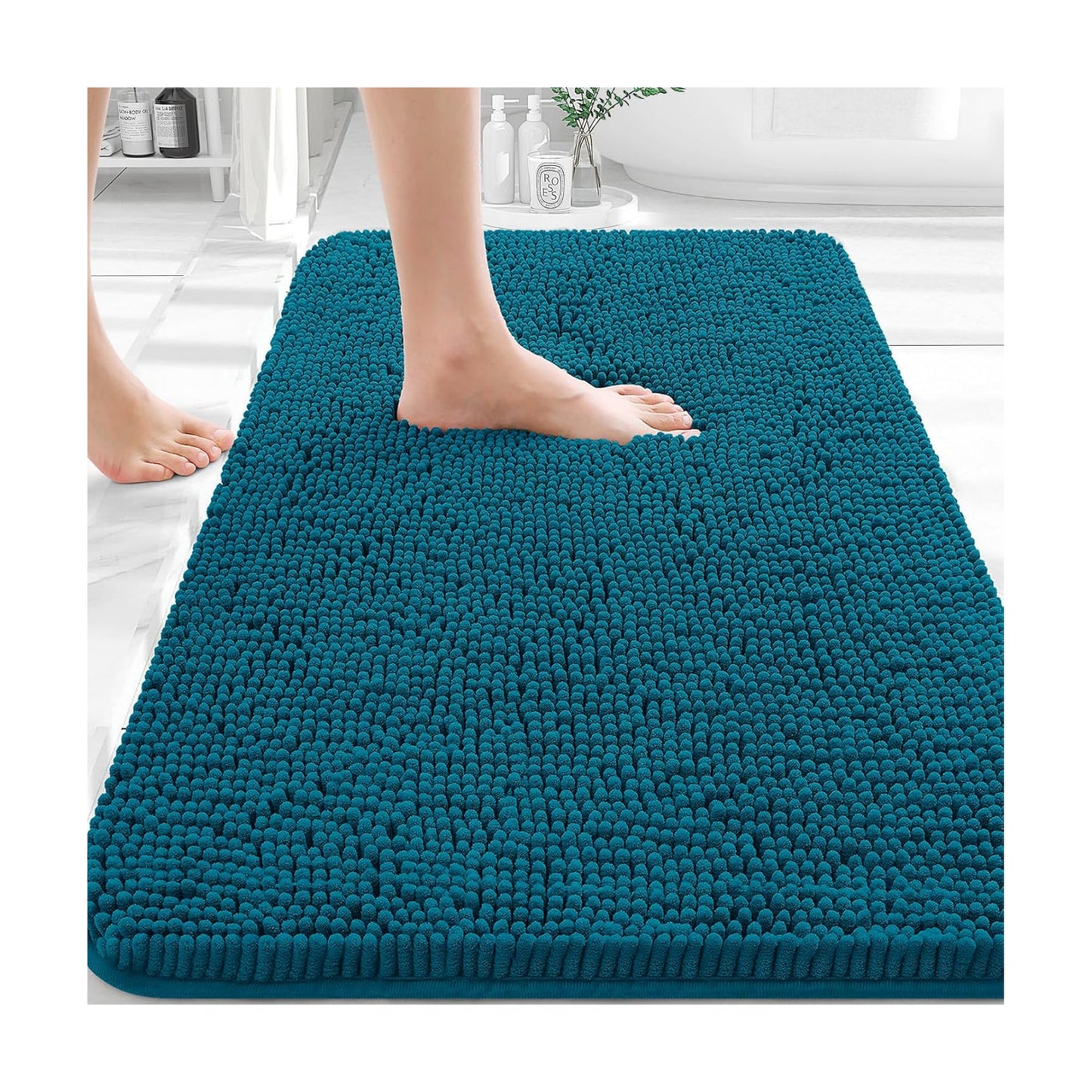 OLANLY Bathroom Rugs 30x20, Extra Soft Absorbent Chenille Bath Rugs