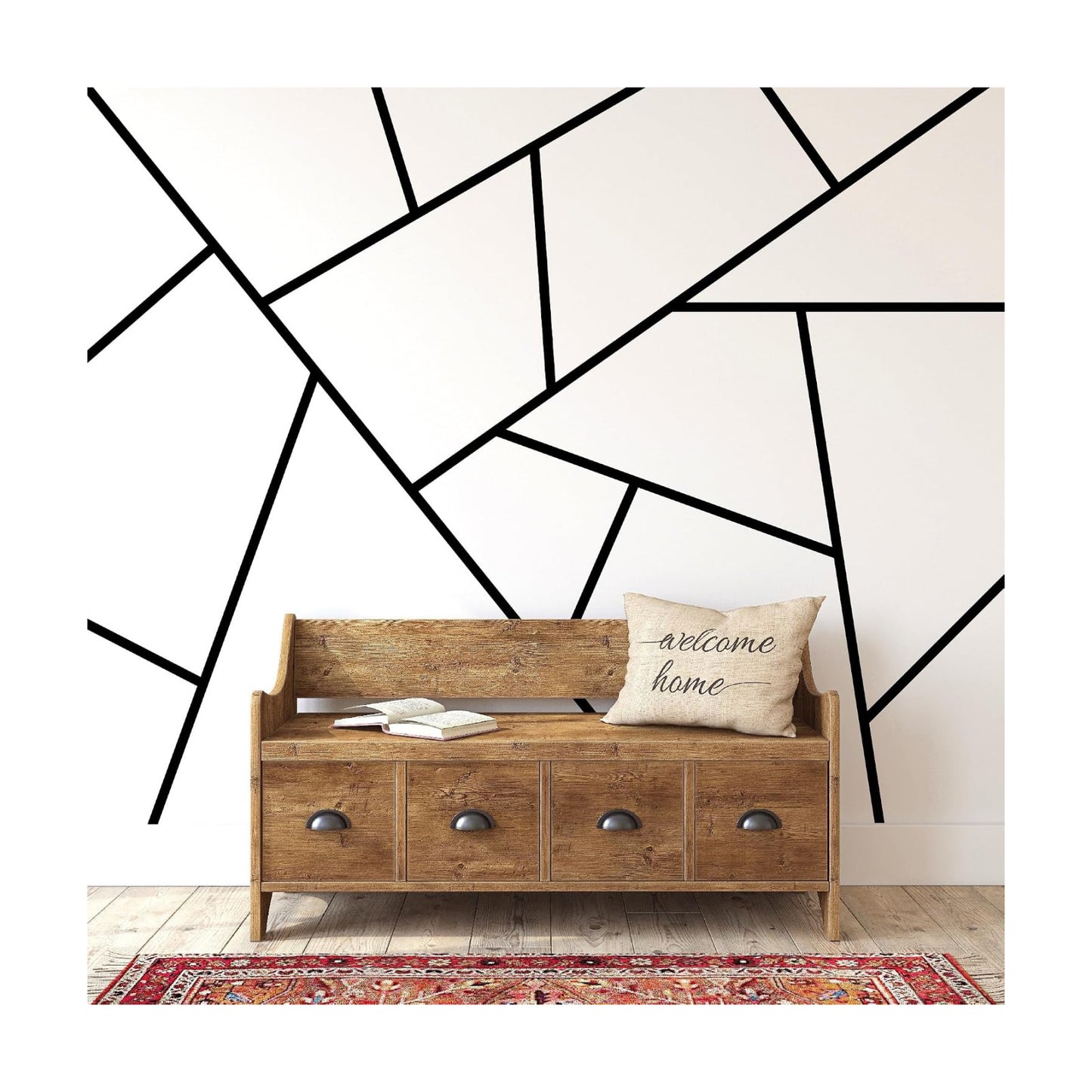 Large Vinyl Modern Line Wall Decals / Black