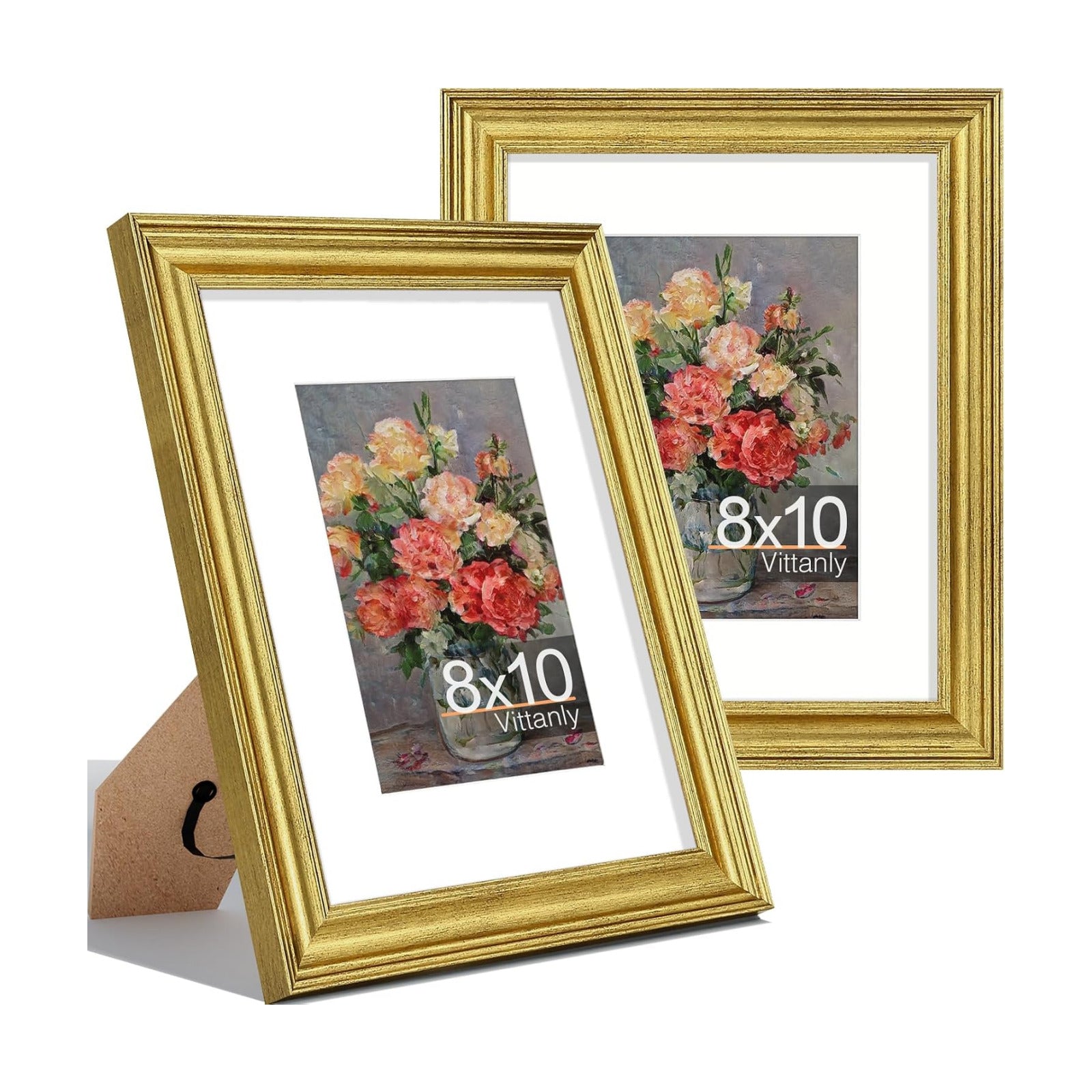 Ornate Vintage Photo Frame / 8 x 10 / Gold / Set of 2