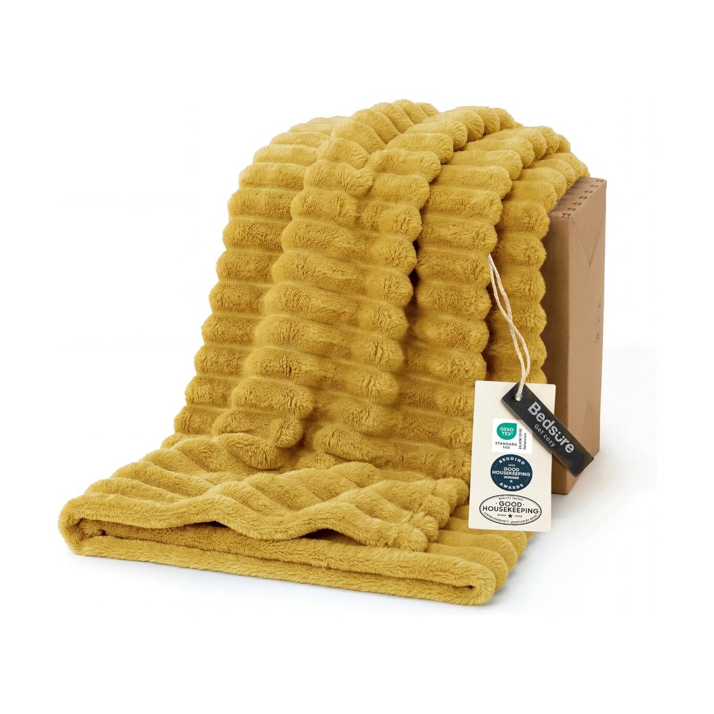 Bedsure Soft Yellow Throw Blanket for Couch Decor Gifts 50"x70"
