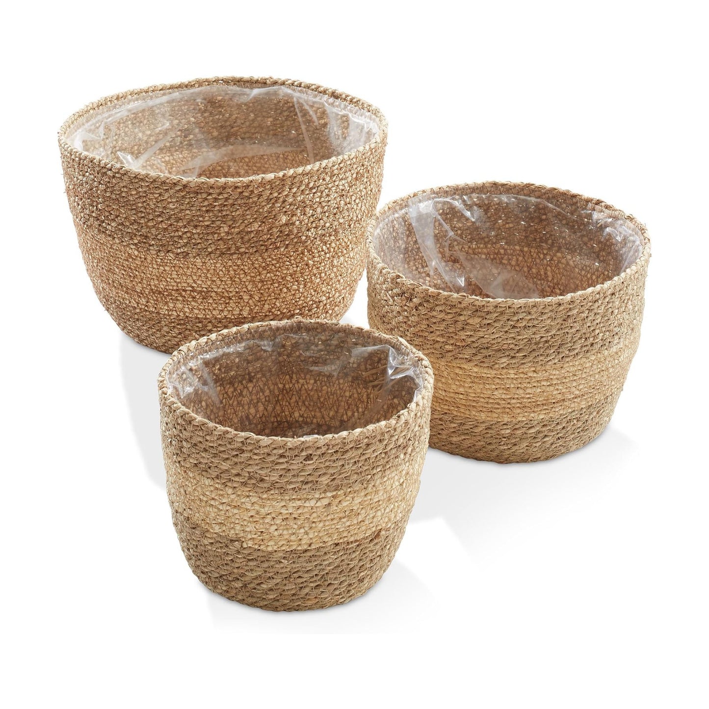 Seagrass Planter Baskets / Two-tone / Set of 3