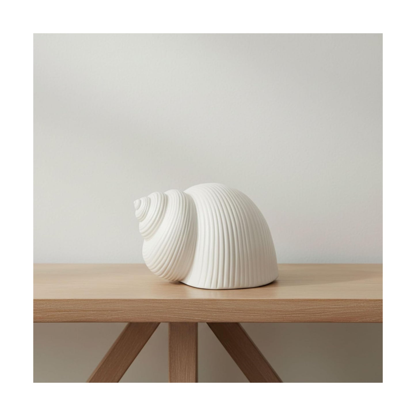 Coastal Ceramic Figurine / 4.0" H / White