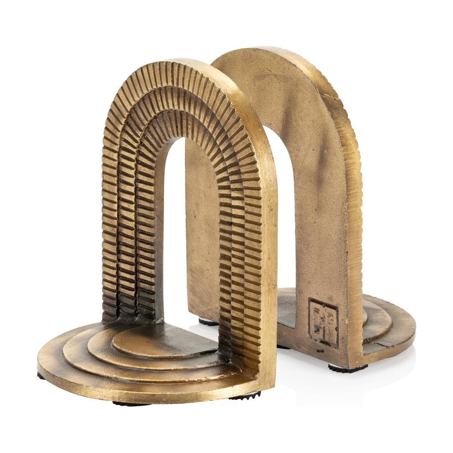 Cast Iron Brick Arch Bookends Set