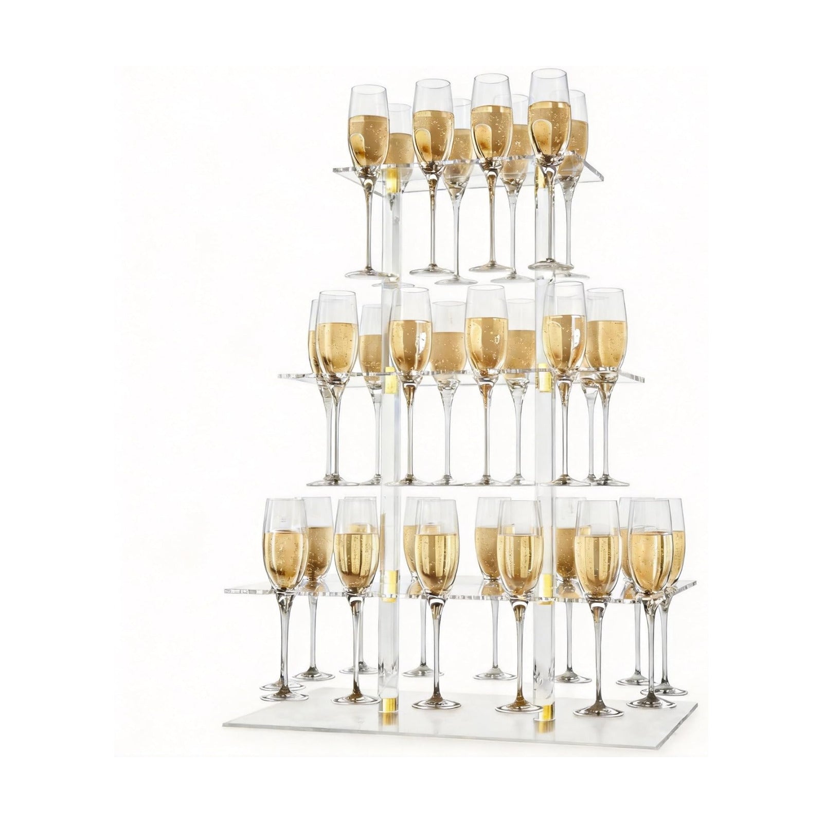Acrylic Wine Glass Stemware Rack Martini Flute Holder / 3 Tier / Clear