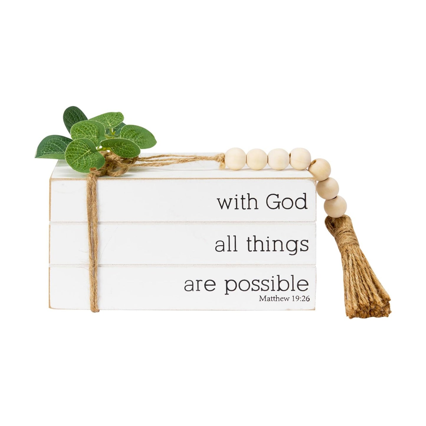 Faux Books / Rustic Farmhouse Decor Books / with God