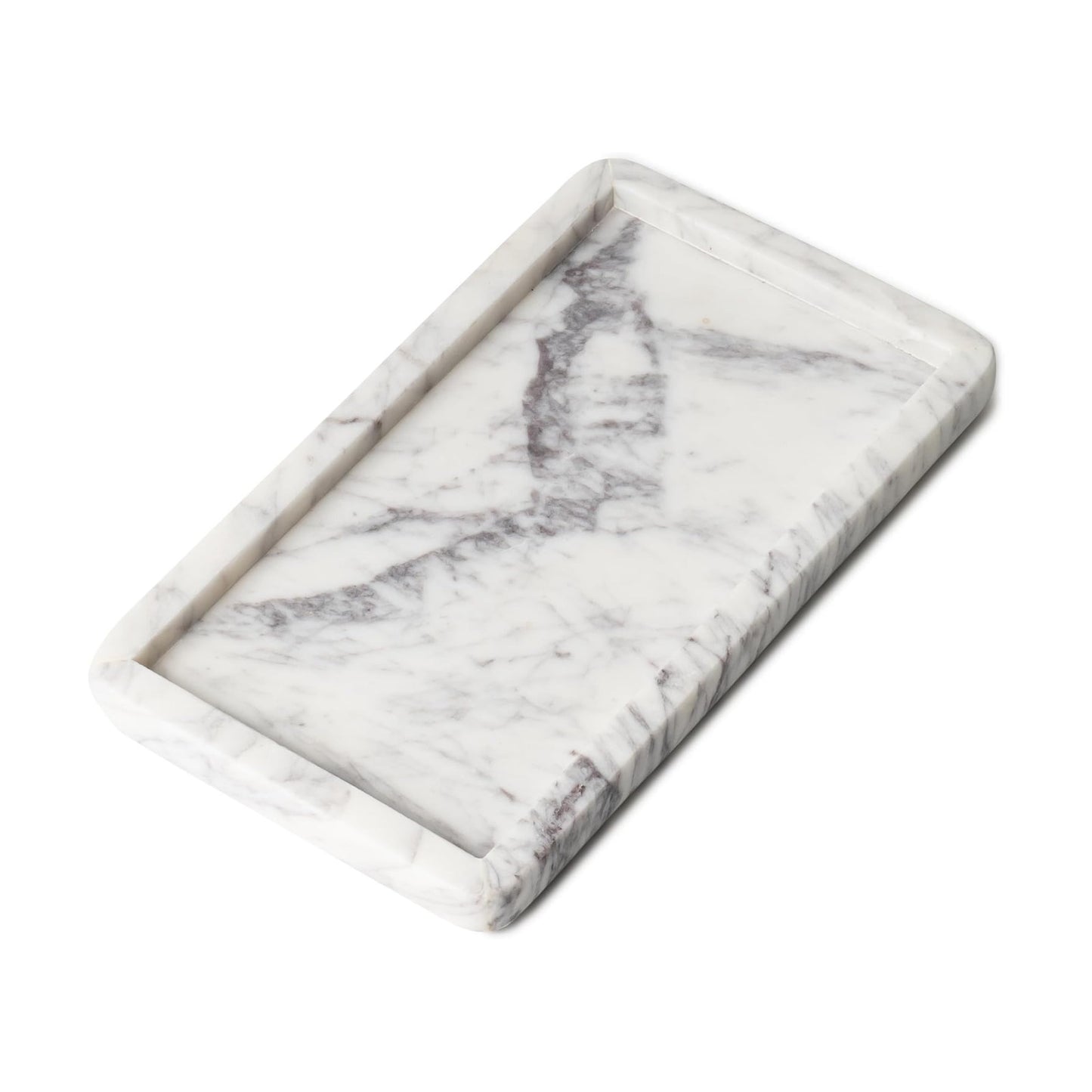 Marble Tray / 8 3/ " Small Rectangular Vanity / White / 8.8 x 5 x 0.8