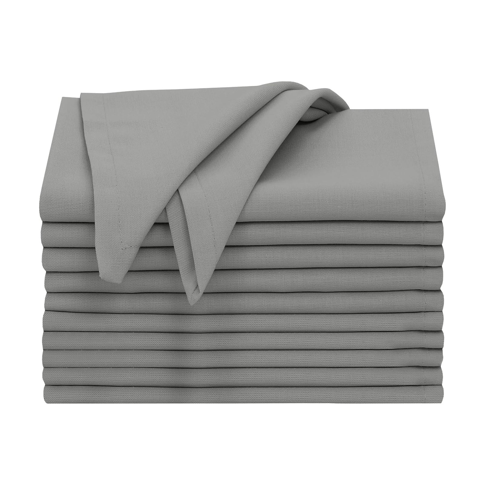 Ruvanti Cloth Napkins Set of 12, 100% Cotton 18”x18” - Wild Dove | Washable, Soft, Durable & Absorbent Everyday