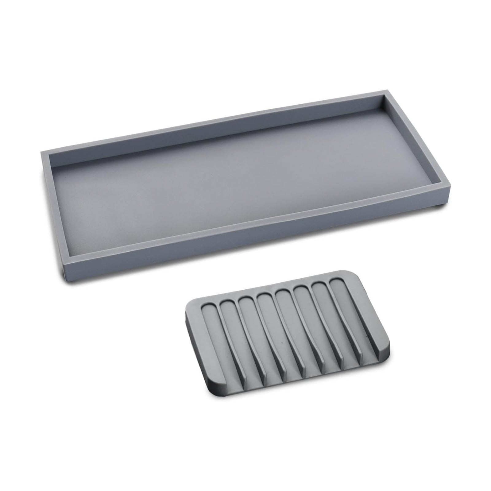 Silicone Tray Set / Gray / 15.7 x 5.9 x 0.9