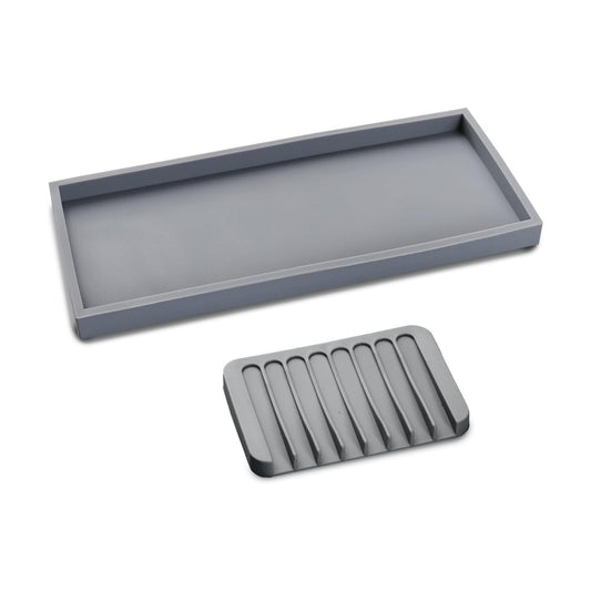 Silicone Tray Set / Gray / 15.7 x 5.9 x 0.9