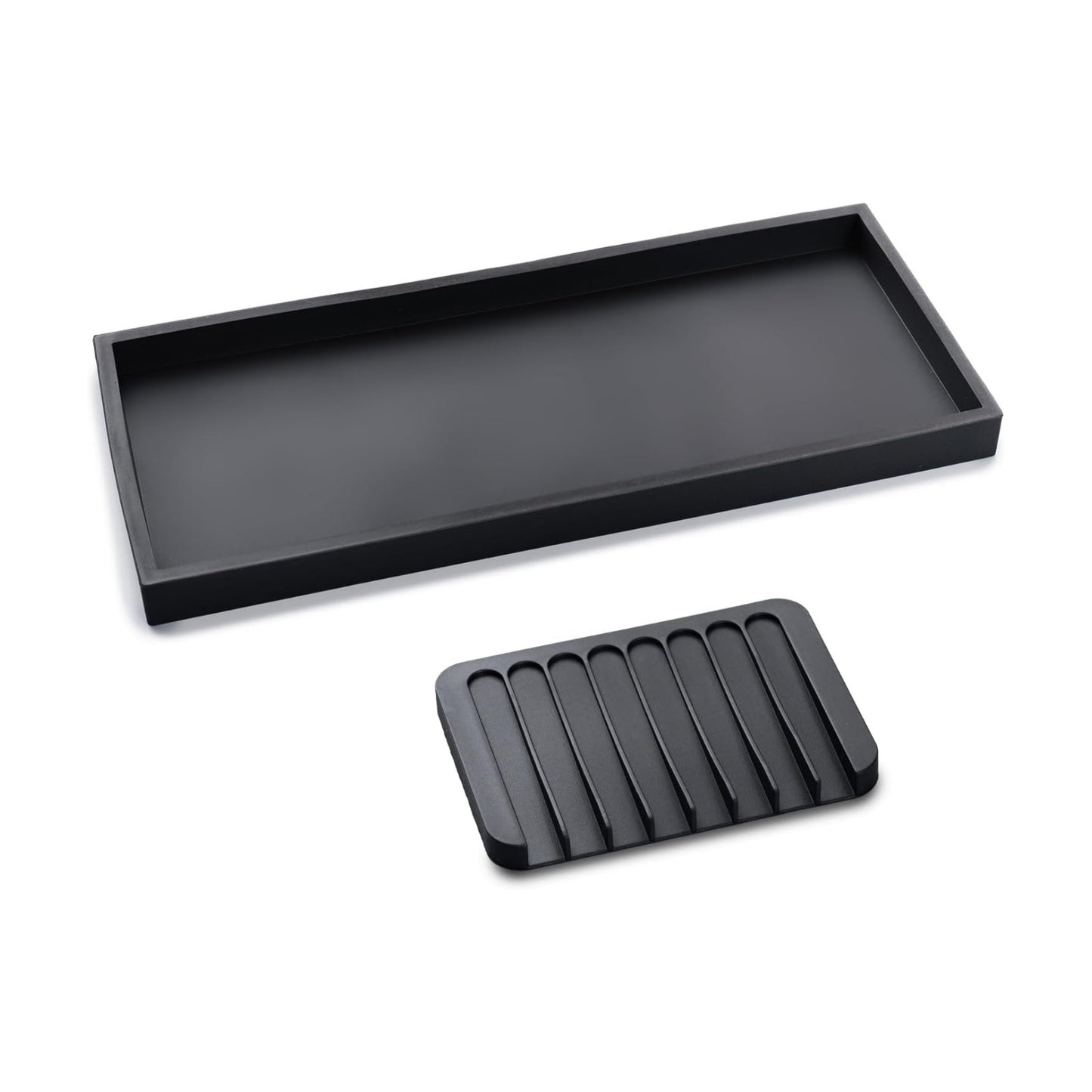 Sink Vanity Trays / Black / 15.7 x 5.9 x 0.9