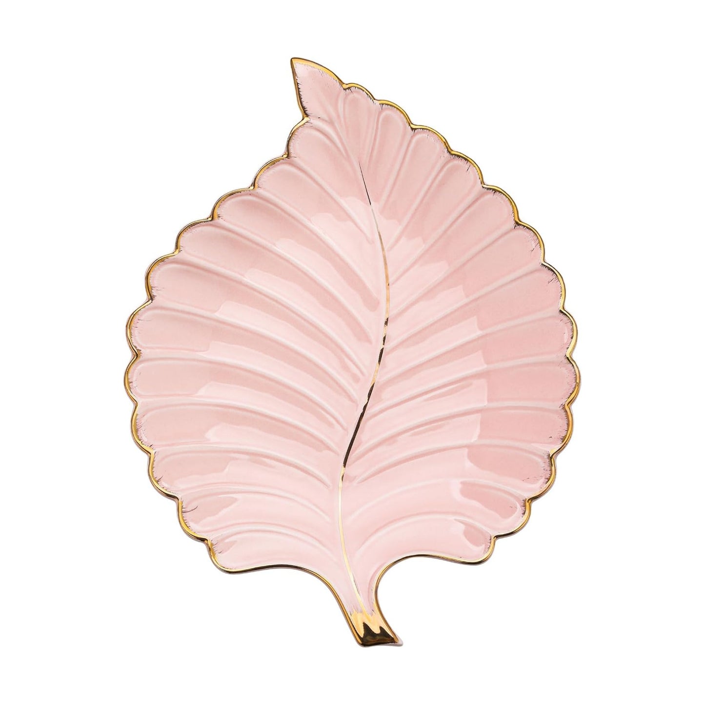 Leaf Jewelry Plate Tray / Pink