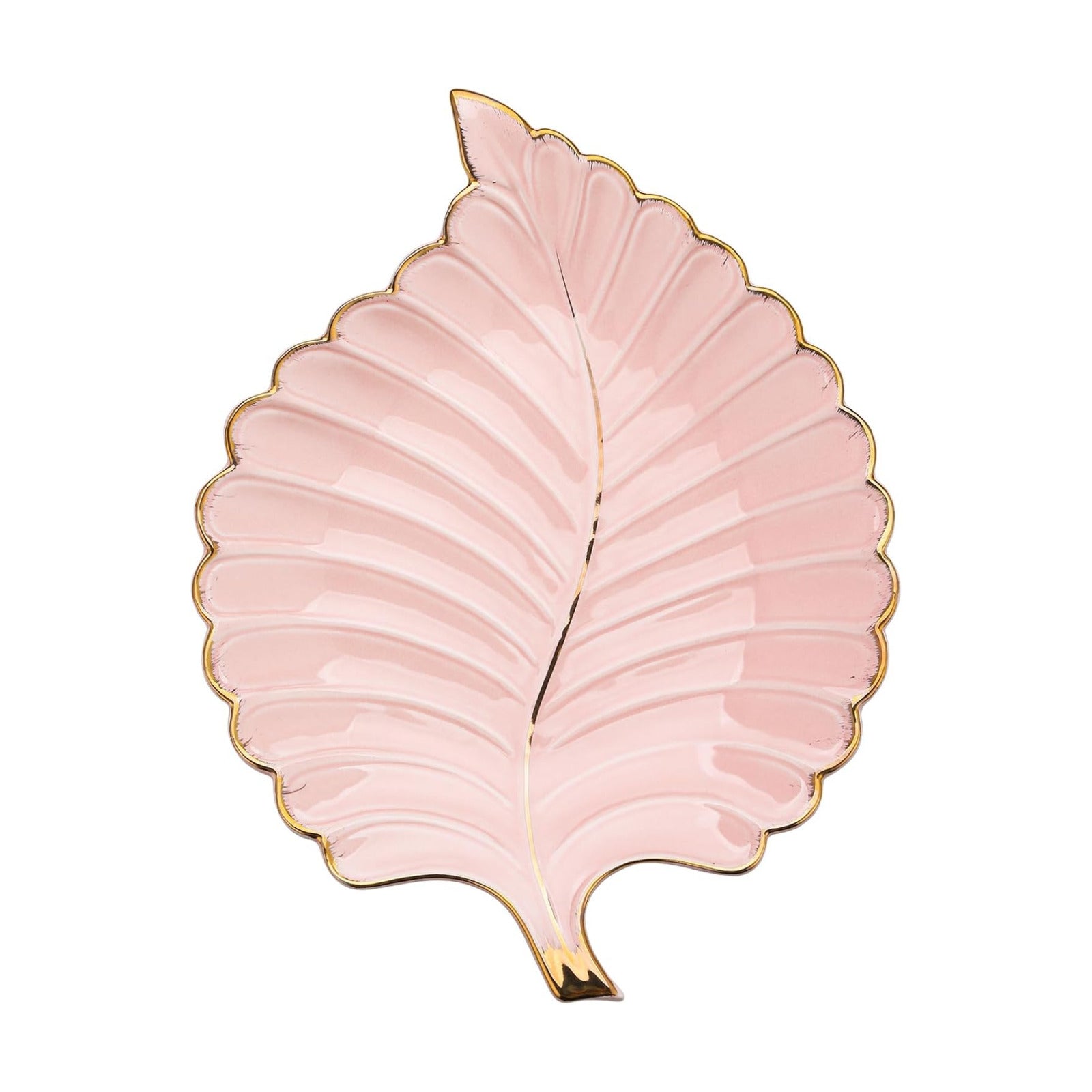 Leaf Jewelry Plate Tray / Pink