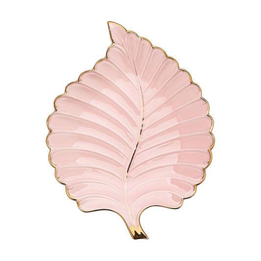 Leaf Jewelry Plate Tray / Pink