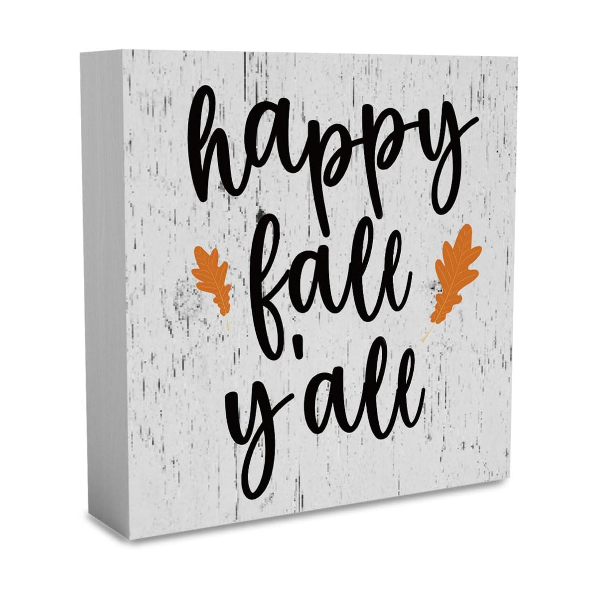 Happy Fall Y'all Sign Fall Decorations for Home Office Indoor Fall Desk Decor for Bathroom Bedroom Thansgiving Decorations 5 x 5 Inches