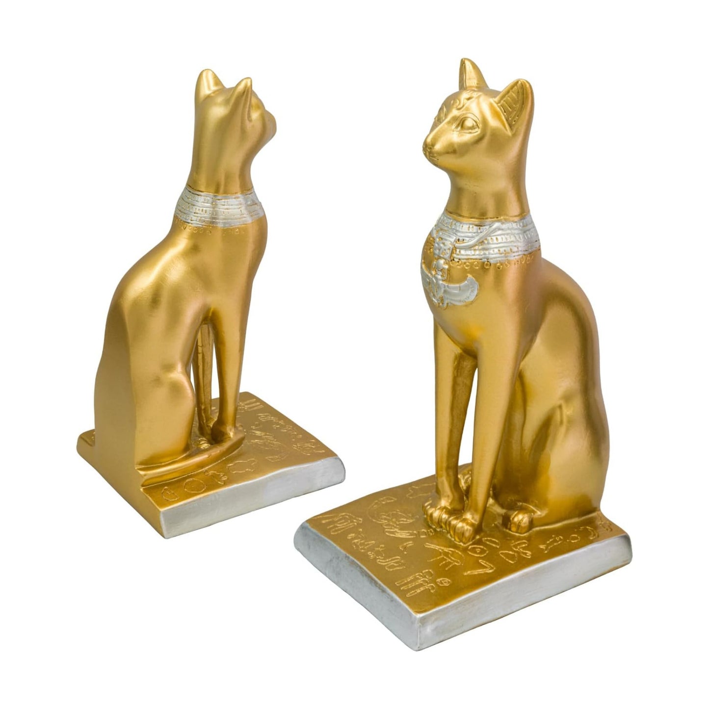 Vintage Antique Heavy Duty Egyptian Cat Hold Books Collectors / Gold