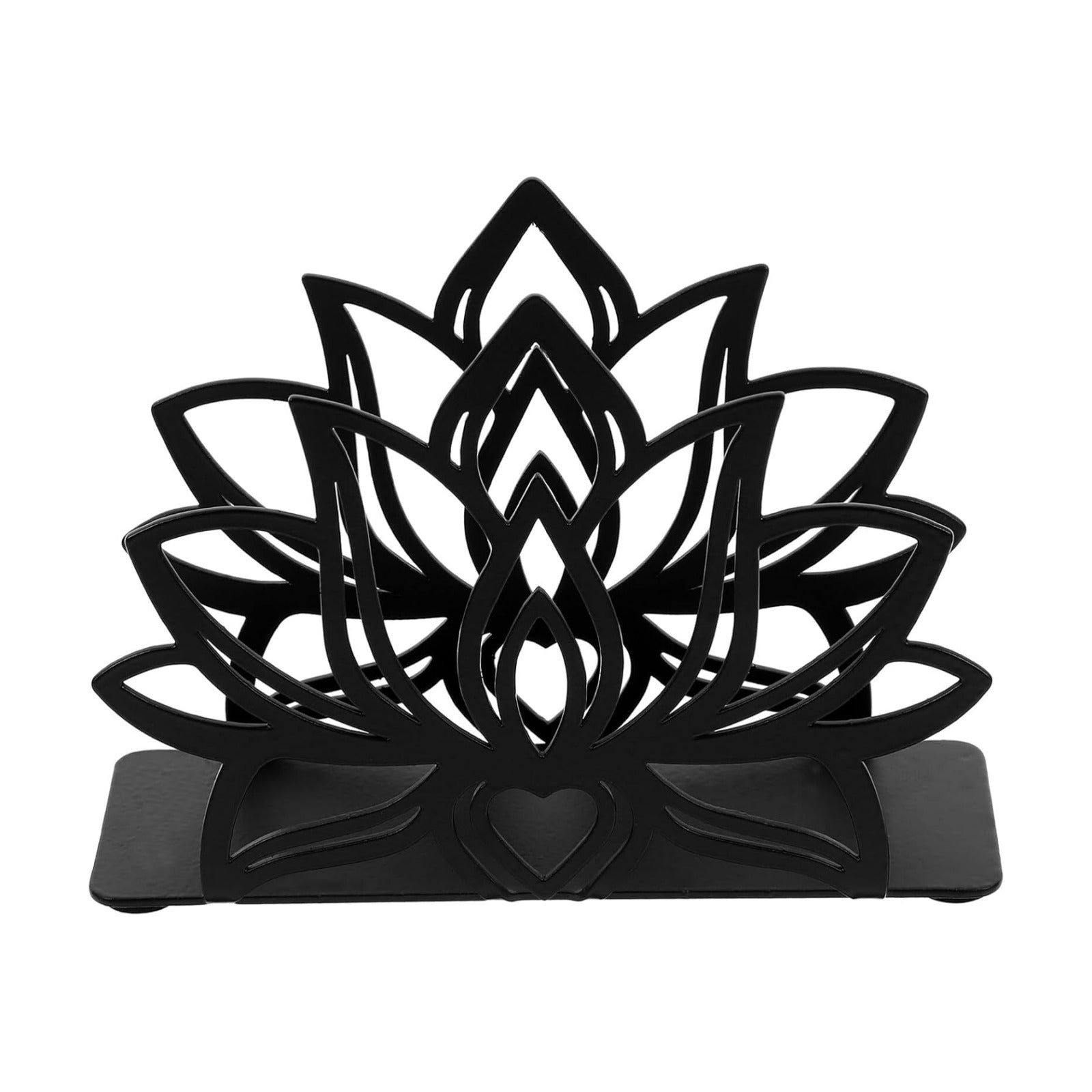 Wrought Iron Lotus Flower Napkin Holder Decorative Metal Napkin Stand