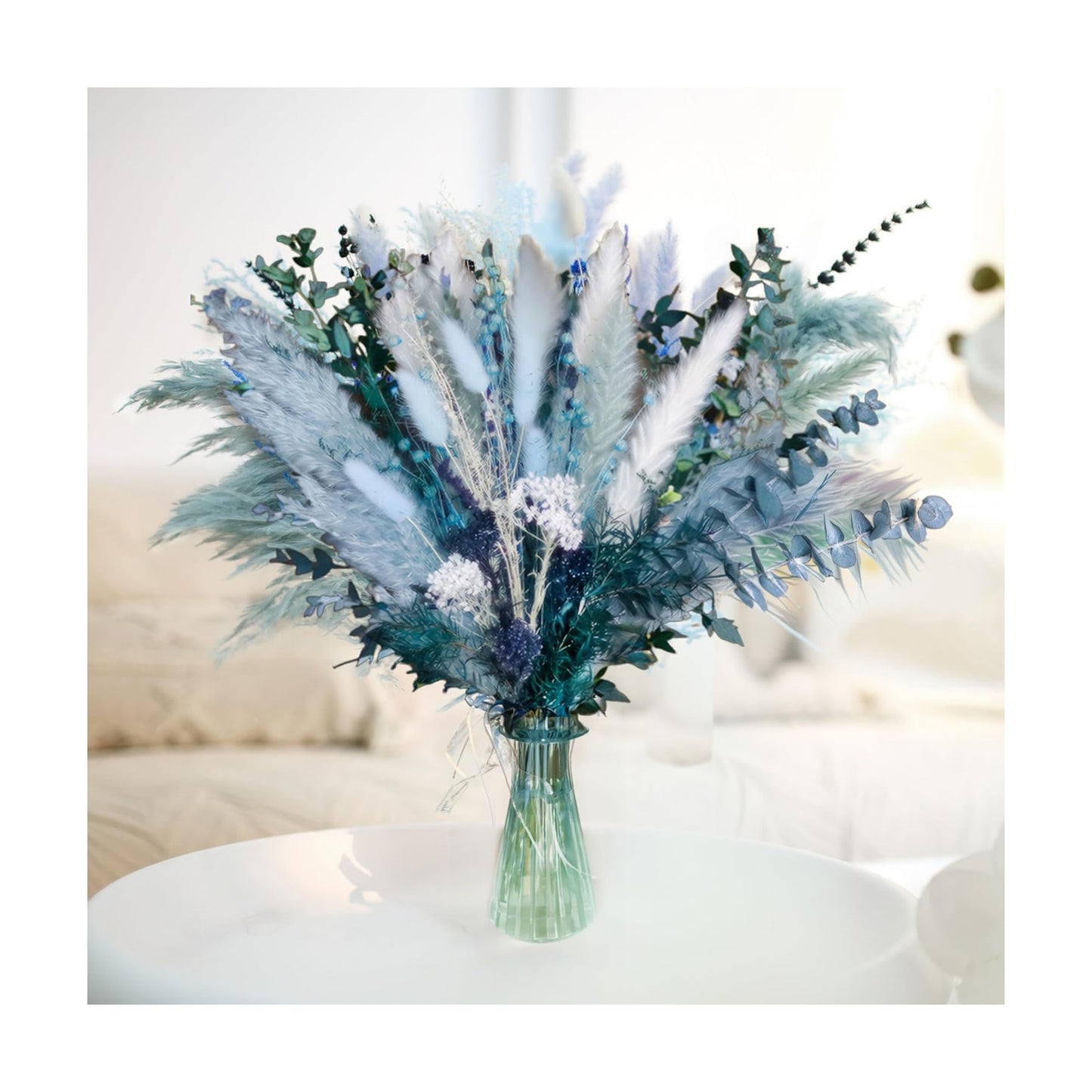 Pampas Grass Decor Dried Flowers / CH655 / Blue