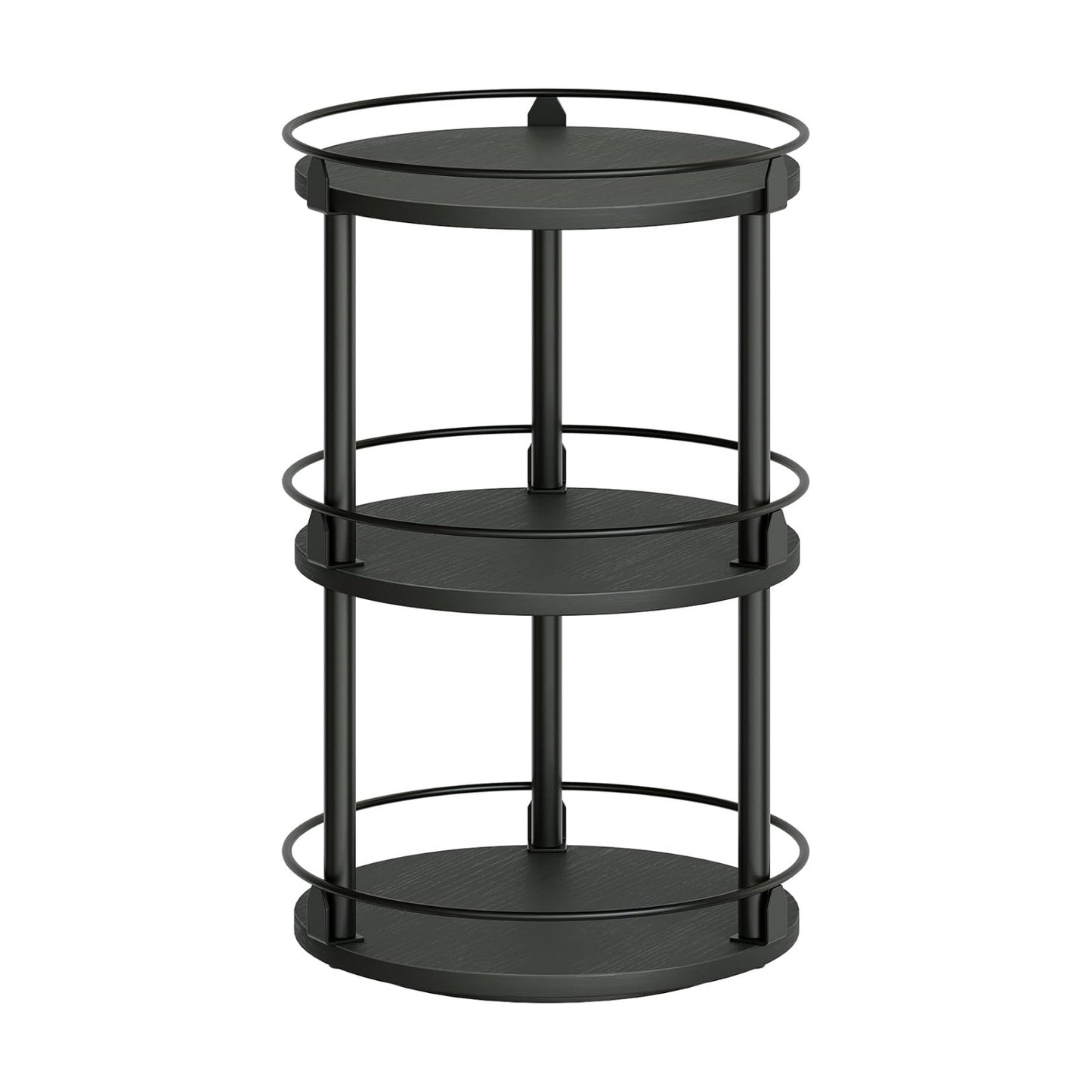 3-Tier Lazy Susan Organizer, Rotating Spice Rack, Spinning Organizer, Industrial Turntable Spice Rack Organizer for