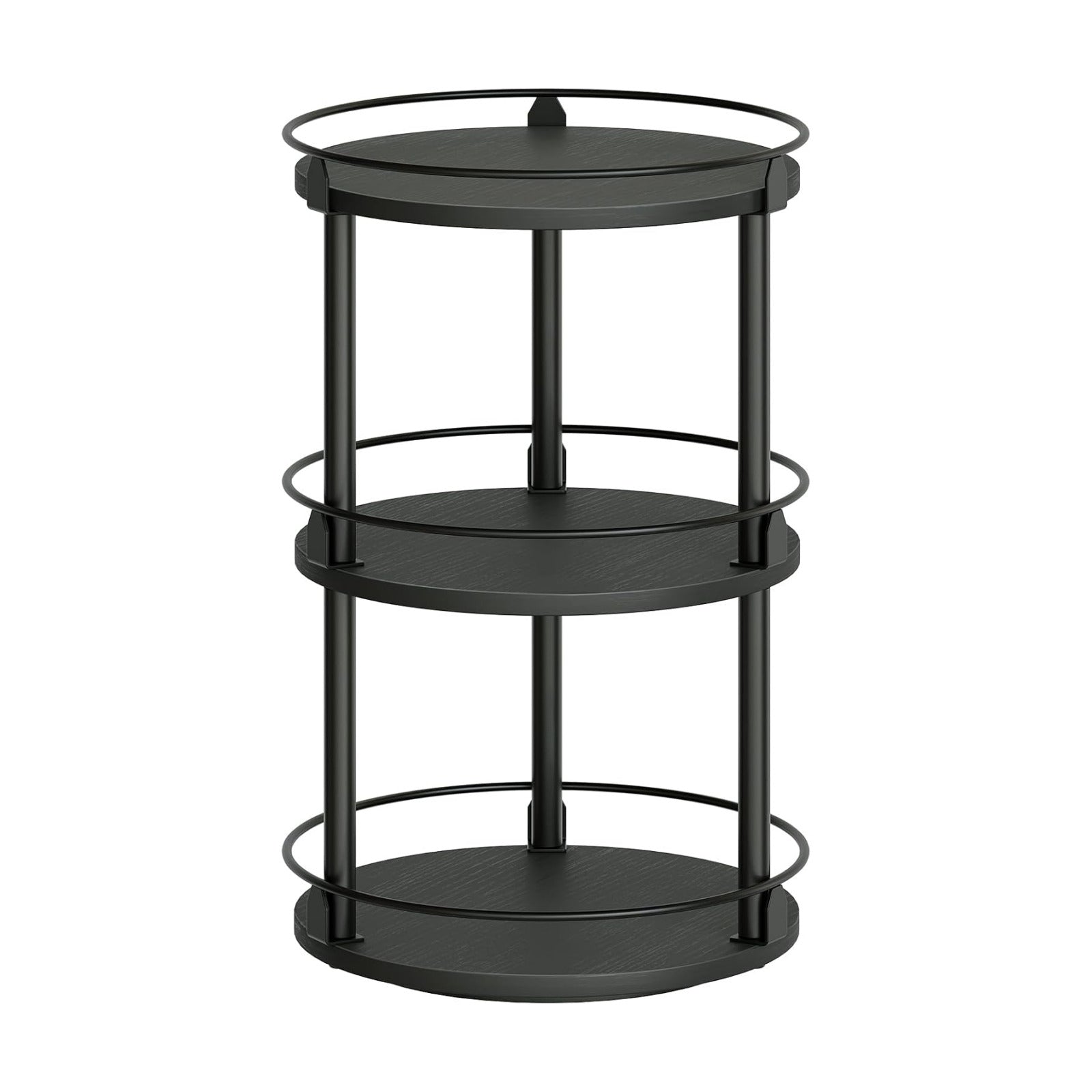 3-Tier Lazy Susan Organizer, Rotating Spice Rack, Spinning Organizer, Industrial Turntable Spice Rack Organizer for