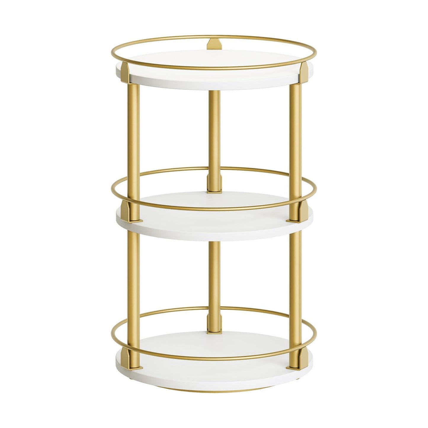 3-Tier Lazy Susan, Rotating Spice Rack, Spinning Organizer, Industrial Turntable Spice Rack for Cabinet, Kitchen